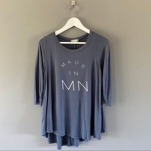 Altar'd State ‘Made in MN' Shirt Blue Sz Small